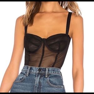 Mesh Danielle Guizio Black Crop Top from Revolve